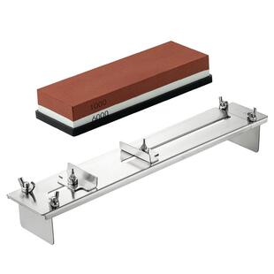 onlycook白刚玉磨刀石厨房水槽磨刀架菜刀专用快速磨刀器固定支架