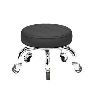 靠背家用滑轮矮凳换鞋凳儿童学步凳旋转凳客厅擦地美缝万向轮矮凳