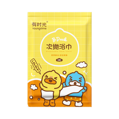 小黄鸭联名次抛浴巾加大加厚纯棉