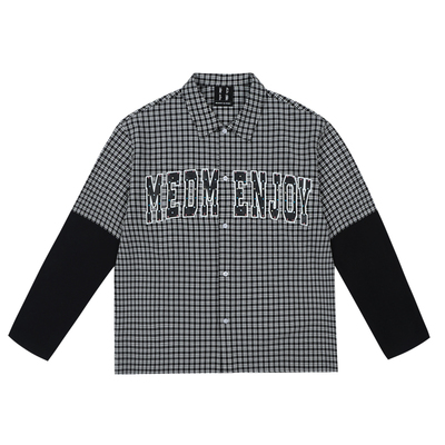 MEDM25SS贴布绣衬衣男秋季美式