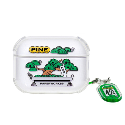 PAPERWORKS松树卡通透明耳机软壳