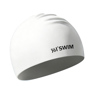 361硅胶泳帽男女款专业防水不勒头游泳帽子竞速黑白色成人青少年