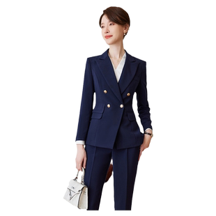 诗璐雅秋冬季高级感西装套装女职场考公面试高端女神范气质正装女