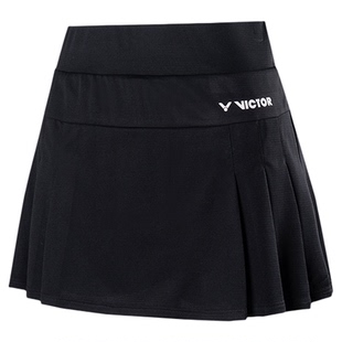 正品victor/胜利羽毛球服女款威克多训练针织运动短裙K-31302速干