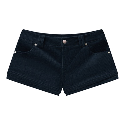 KeepSoloA字灯芯绒短裤女士