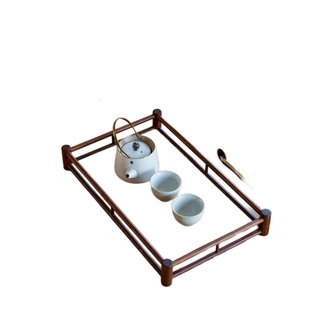 简约实木茶盘轻奢白柚木檀木办公室刹时阳台茶桌禅意花园会客室