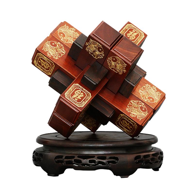 鲁班锁十二棒摆件高端礼品