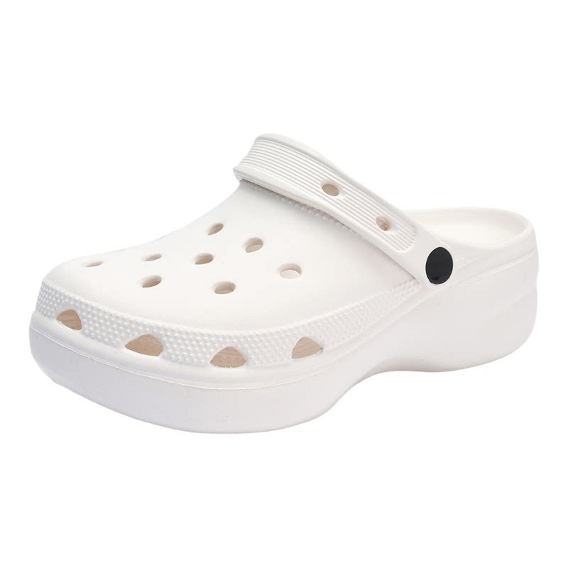 卓诗尼2026夏季新款洞洞鞋女松糕厚底4cm凉拖鞋外穿防滑沙滩凉鞋