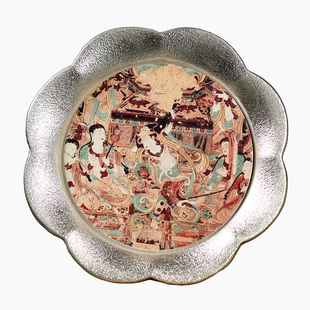 慕砚创意鎏银敦煌壶承吸水壶托干泡台中式速干小茶盘功夫茶具茶垫