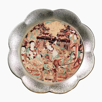 慕砚敦煌壶承花边鎏银养壶垫