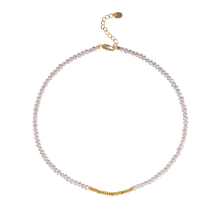 赛赛莉安天然淡水珍珠碎金子项链简约气质百搭个性ins小众设计女