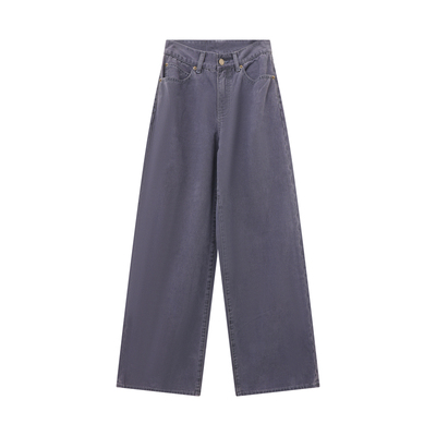 春季纯棉薄款直筒牛仔裤女氛围感