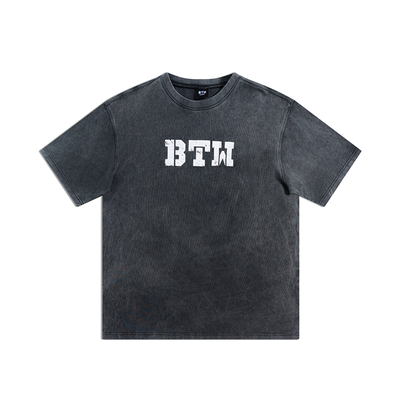 美式复古重磅情侣短袖t恤男夏