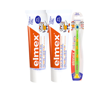 【店播秒杀】elmex艾美适0-6岁含氟防蛀牙膏牙刷套装