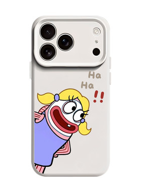 搞怪马桶比奇堡居民适用苹果17情侣手机壳iPhone16promax磁吸15新款14丑鱼13mini趣味12抽象11软液态硅胶男女