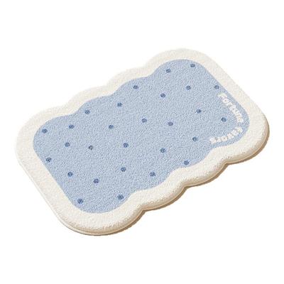 浴室地垫冬季浴缸洗澡吸水速干防滑脚垫卫生间门口毛绒加厚大地毯