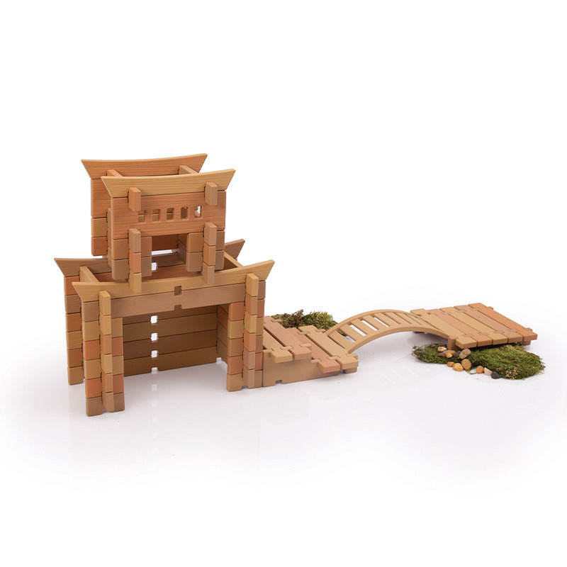 guidecraft桌面建构凹口东方积木