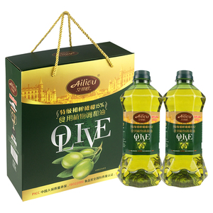 艾丽欧官方正品橄榄油食用油礼盒装1.5L*2团购中秋送礼佳品调和油