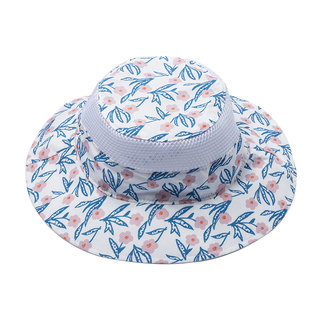 班尼路童装2025年新款女童帽子洋气休闲可爱碎花旅游防晒渔夫帽