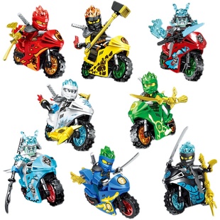 幻影忍者蛇怪积木摩托儿童玩具17季主角凯人仔拼装积木劳埃德男孩