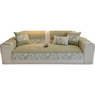 雪尼尔沙发垫四季通用座垫子万能套罩现代轻奢盖布防滑防猫抓坐垫