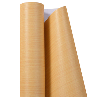 加厚樟黄原木装修贴纸自粘展厅柜子木纹墙纸翻新工程装饰贴桌面贴