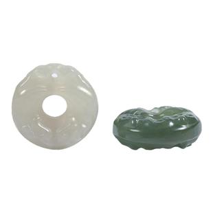 天然和田玉小配件diy玉石平安扣手串手链散珠小提溜吊坠串珠配饰