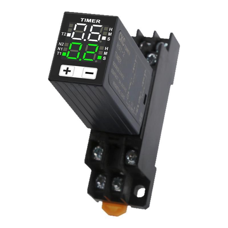 JSZ6小型数显H3Y-2/4/H时间继电器循环时间控制延时器12V24V220V