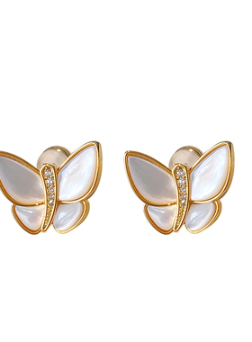 XMR法式天然贝母蝴蝶项链