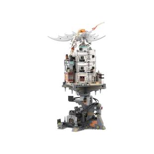 MOC古灵阁街景潮玩摆件拼搭装手工积木玩具模型儿童益智玩具礼物