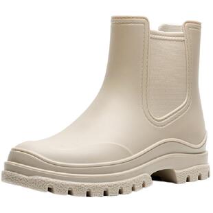 韩版时尚女款水靴短筒厚底增高耐磨雨鞋高档外穿雨靴学生成人胶鞋