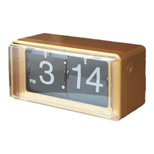 创意自动翻页钟表时尚客厅摆件座钟现代简约机械时钟家居个性台钟