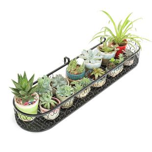 花架置物架阳台花盆挂架挂式花盆架铁艺悬挂栏杆窗台多肉绿萝架子