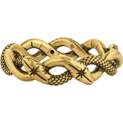 周大福独白复古黄金灵蛇戒指