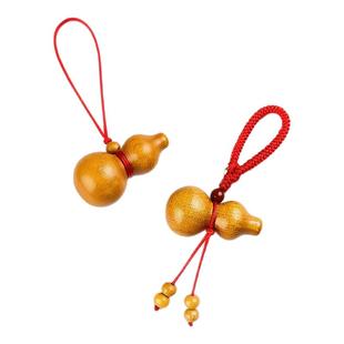 普陀山桃木护身符男女士葫芦朱砂手机链吊坠护身符车钥匙挂件平安