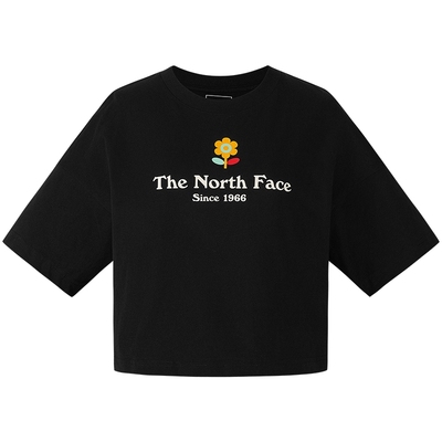 北面女纯棉短款短袖T恤