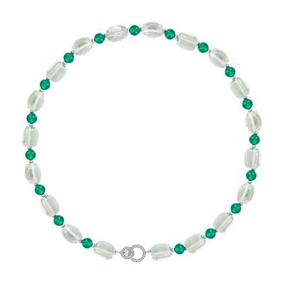 CIGALONG龙梓嘉小葫芦湖水绿水晶项链东方悠然新中式珠宝