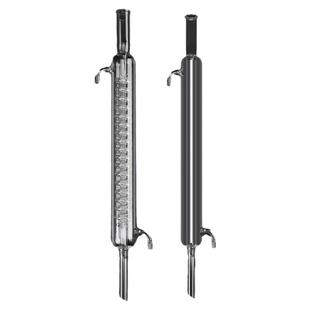 蛇形冷凝管直形冷凝管蒸馏实验标准口高硼硅玻璃直型回流冷却装置化学实验器材高硼硅玻璃加厚耐高温仪器套装