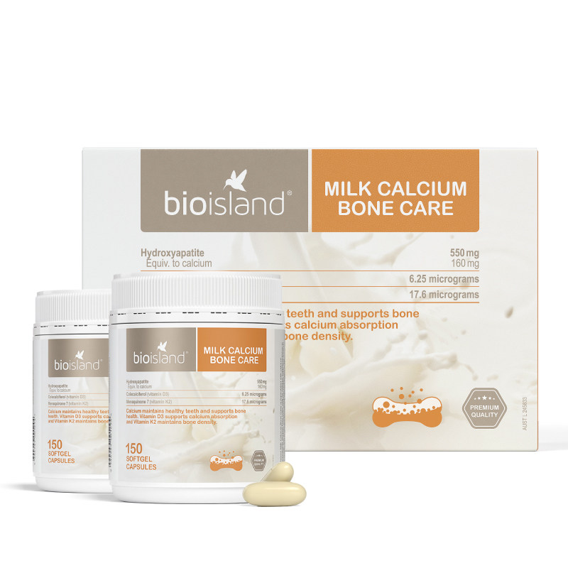 bio island佰澳朗德液体成人乳钙青少年中老孕妇补钙150粒*2瓶