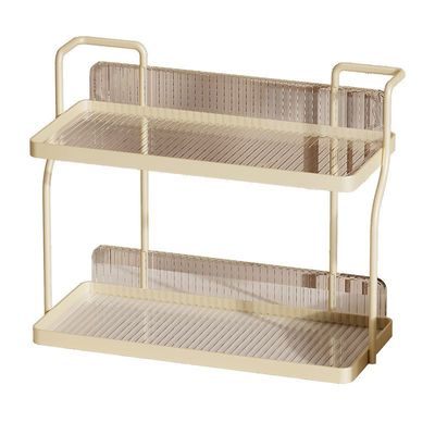 奶油风卫生间置物架可拆洗双层