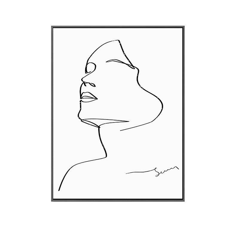 文艺风餐厅玄关墙上衣帽间装饰画