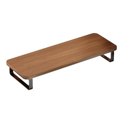 实木显示器增高架台式电脑桌面胡桃色收纳架底座置物架笔记本底托