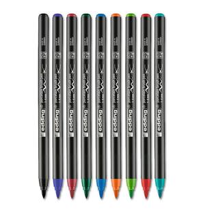 edding陶瓷笔彩绘水性涂鸦笔德国爱丁4200DIY水杯餐盘马克笔套装porcelainpen装饰水杯陶瓷水彩笔