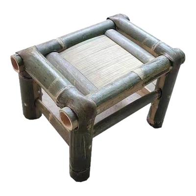 竹凳子小方凳无背椅家用老式餐椅复古藤编竹子凳子单人椅中式