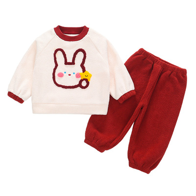 女童睡衣秋冬季2025新款儿童