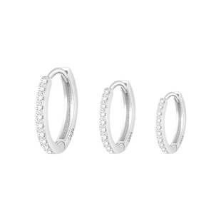 999纯银耳圈钻石耳钉女精致超闪高级感耳环耳扣百搭养耳洞ins耳饰