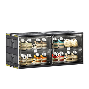 汽车收纳鞋盒车载后备箱鞋子存放盒宿舍球鞋透明鞋柜塑料折叠鞋架