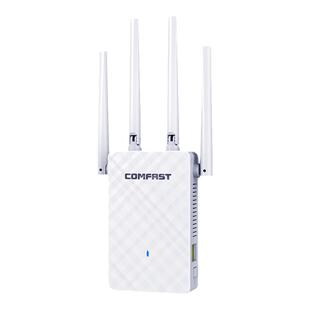 COMFAST WiFi信号增强放大器路由器扩大器四天线全屋覆盖穿墙无线网中继器无线扩展器家用室内远距离高速迷你