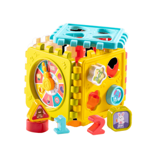 婴儿几何形状配对积木宝宝益智儿童玩具智力六面盒子1-2-3岁4男孩