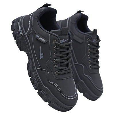 回力男鞋皮面防水工作鞋男2025秋季新款厚底耐磨劳保鞋男士运动鞋